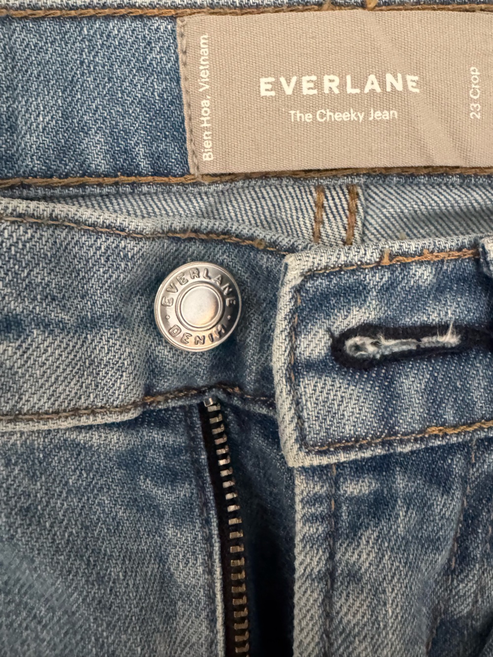 Everlane Cheeky Jean Light Blue Denim Jeans - 23 Crop